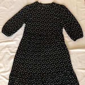 Zara Polka Dot Ruffled Dress